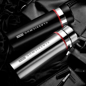 

1000ml/800ml/600ml Double Stainless Steel Thermos Mug With Filter Portable Insulated Cup Vacuum Flask Tumbler Water Bottle