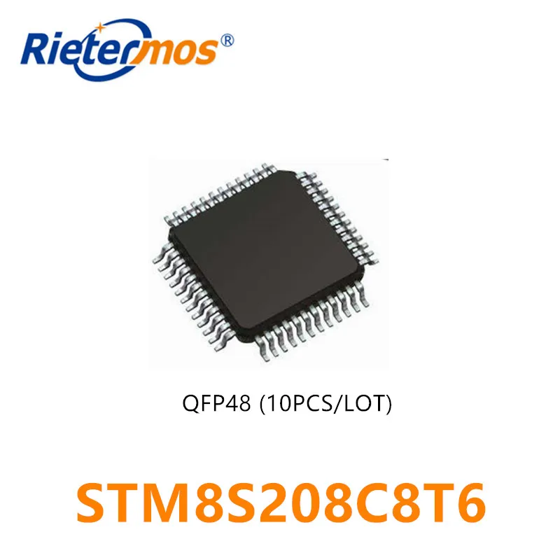 10 шт. STM8S208C8T6 STM8S208C8 STM8S208 8S208C8 QFP48 оригинал | Электроника