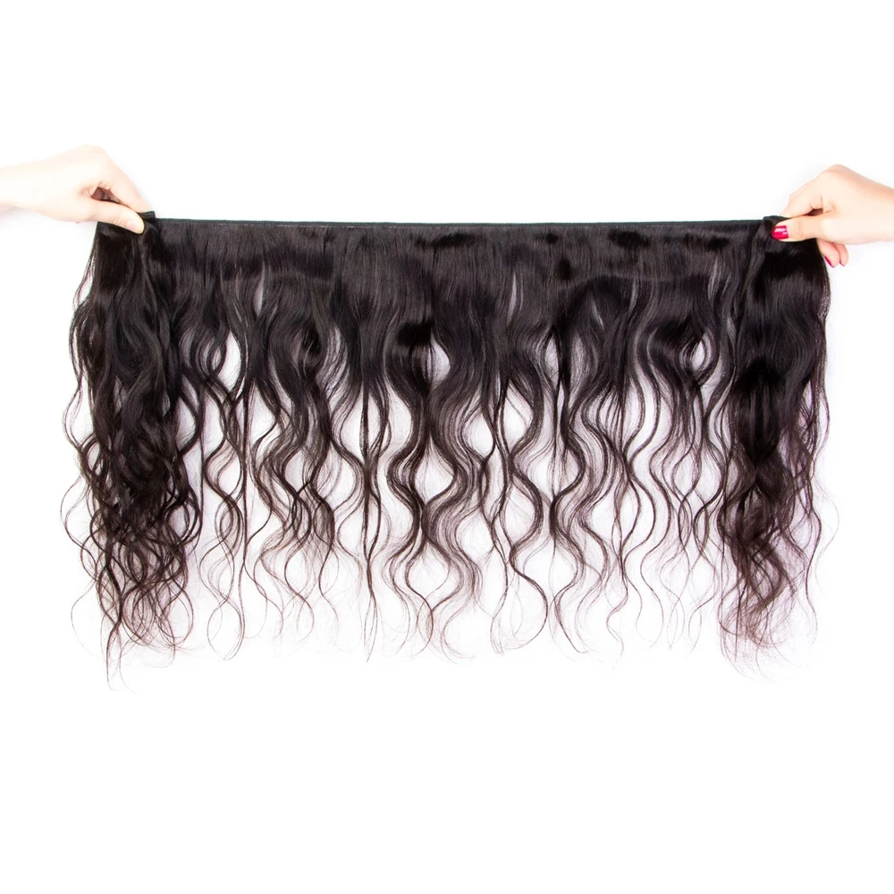 Малайзийские волнистые волосы, для придания объема предложения 3 пряди человеческих волос парики, клип в наращивание 8-28 дюймов Riverwood натуральный Цвет вплетаемые волосы для наращивания