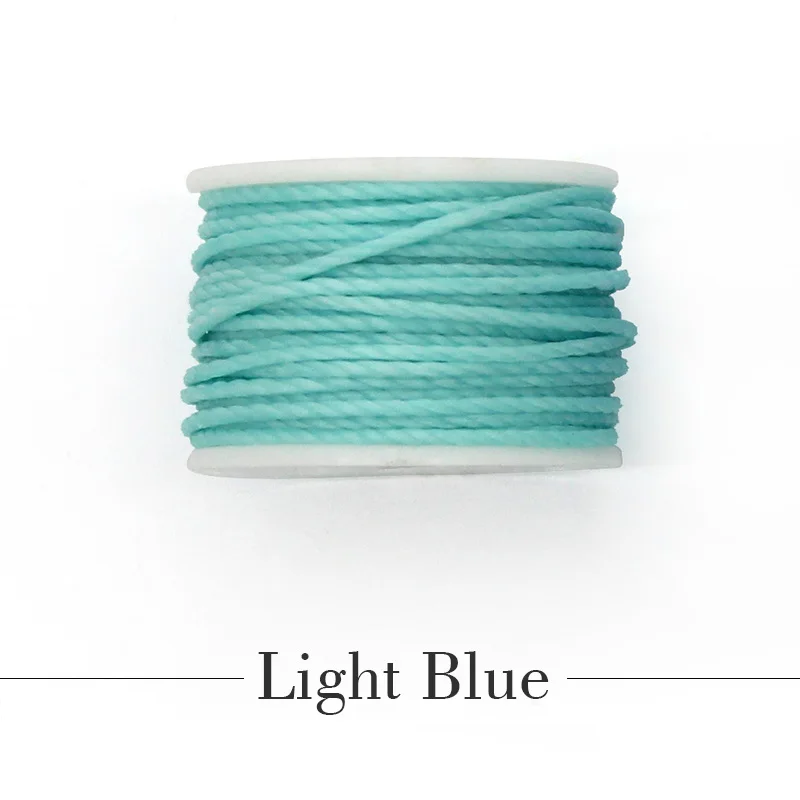 Light Blue 0,8 мм круглая ручная прошитая линия аксессуаров профессиональная кожаная швейная вощеная нить, крепкий полиэстер для шитья шило комплект - Цвет: Light Blue