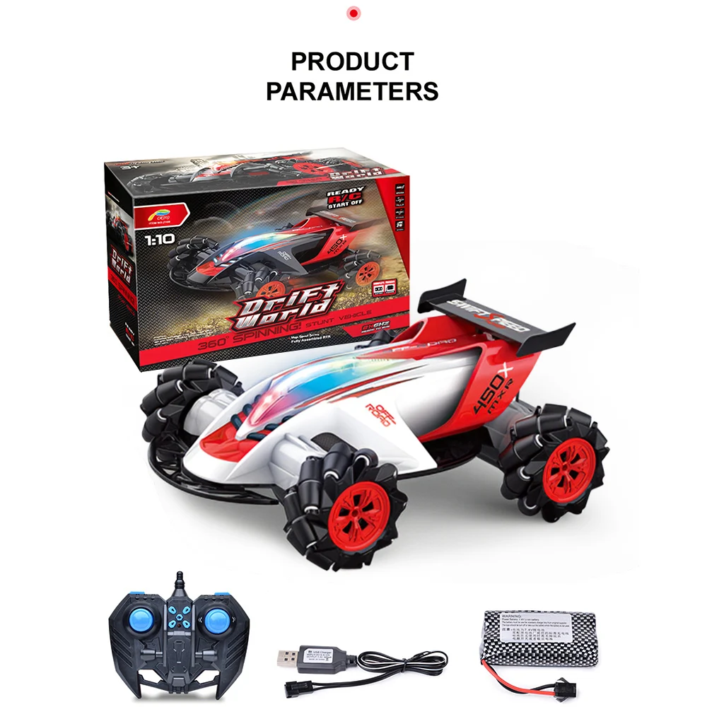 

Z108 2.4G 1/10 RC Car Drift Car 360 Degree Spinning Stunt 20km/h High Speed Mecanum Omni Wheel Off-Road Car With Light and Music
