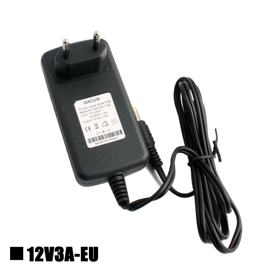 Адаптер 12V адаптер блока питания 220V AC в DC адаптер 12 v Вольт 1A 2A 3A зарядное устройство импульсный источник питания ЕС вилка для светодиодной ленты