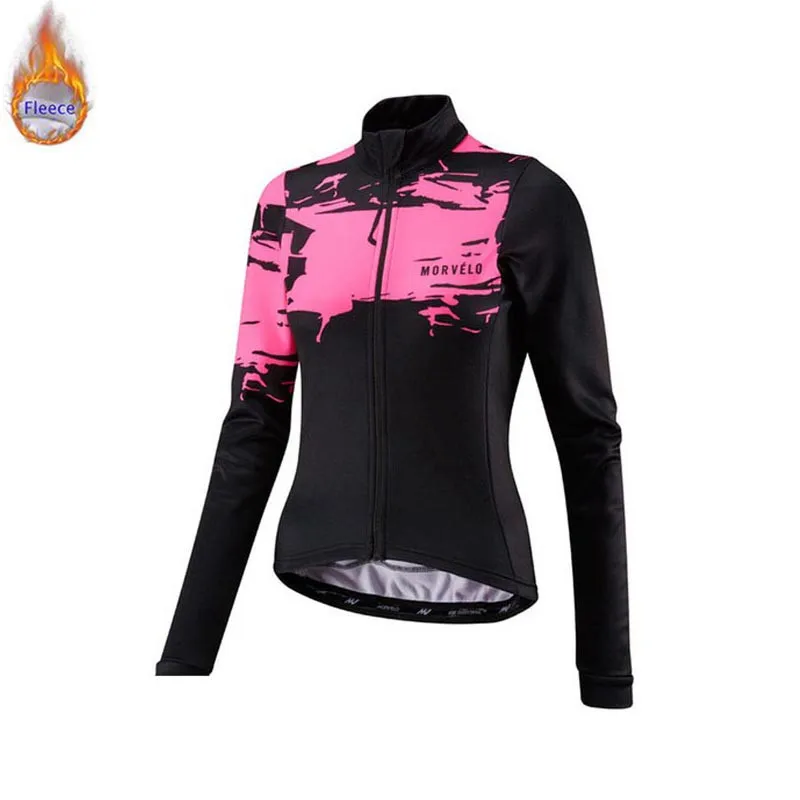Женский комплект зимней термальной флисовой одежды для велоспорта Pro Morvelo, MTB Одежда для езды на велосипеде, сохраняющая тепло, велосипедная одежда, костюм mujer - Color: 11