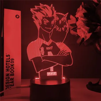 

Acrylic Led Night Light Anime Haikyuu Shoyo Hinata Figure for Kids Bedroom Decor Nightlight Cool Manga Gadget Child Table Lamp