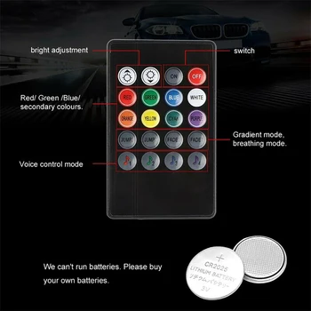 

USB Atmosphere light Lamp Star Sound Control Seat Ambient Multi Colors
