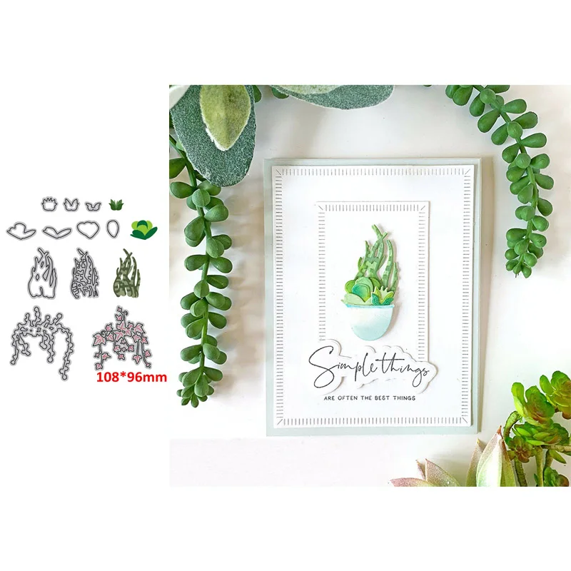 

Plant Decoration Green Radish Succulent Metal Cutting Dies Scrapbooking Album Paper DIY Cards Crafts Embossing Cut Dies 2019