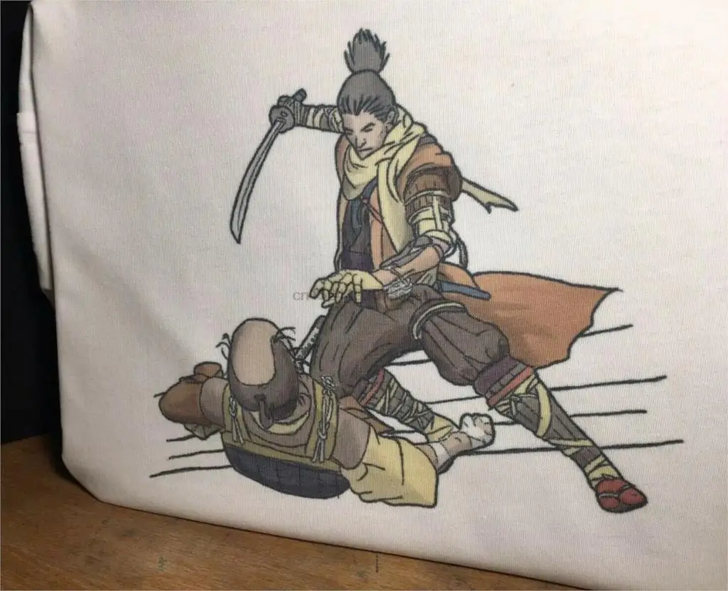 Футболка Sekiro Wolf Kill вдохновленная программным обеспечением Shadows Die Twice Tee | Мужская