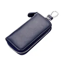Genuine Leather Unisex Key Wallet Multifunction Keys Organizer Fashion Men Car Key Holders Ladies Smart Housekeeper