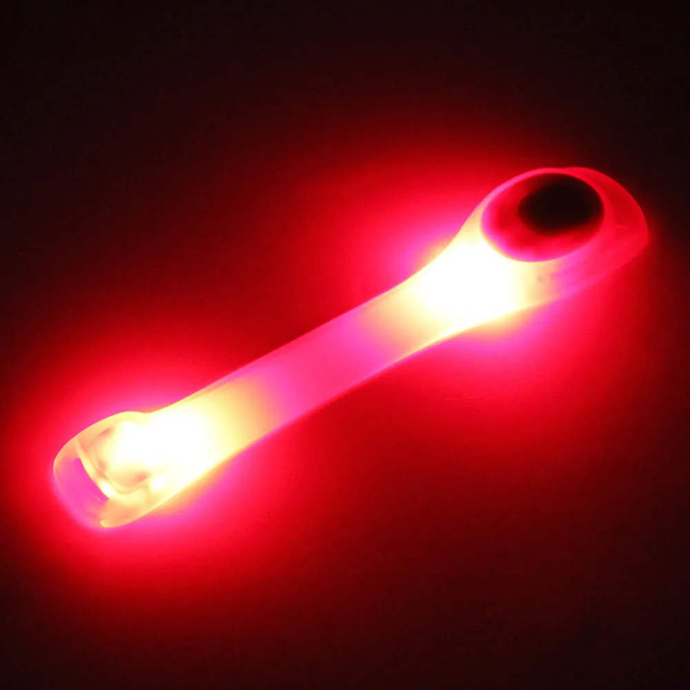 1 шт. светоотражающий ремень безопасности нарукавник для ночного велоспорта светодиодный нарукавный светильник - Цвет: Red
