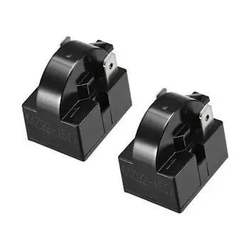 

2 Pcs 15 Ohm 2 Pin Refrigerator PTC Starter Relay Black