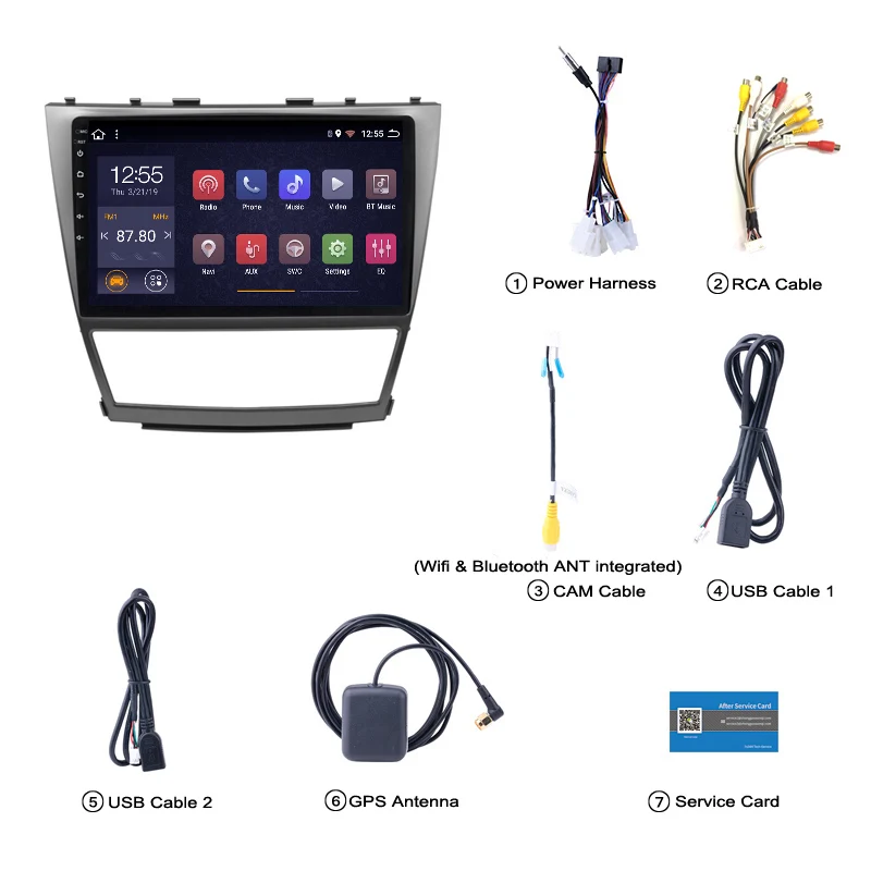 Discount PX6 4G+64G Android 9.0 Car DVD GPS for Toyota camry 2006-2012 Navigation System Stereo Audio Radio Video Bluetooth 5