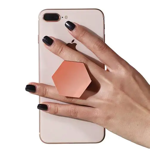

2020 Universal Finger Plating Hexagon Grip Extending Stand Car Mobile Phone Ring socket Holder For iPhone 11 X 8 Support Stand