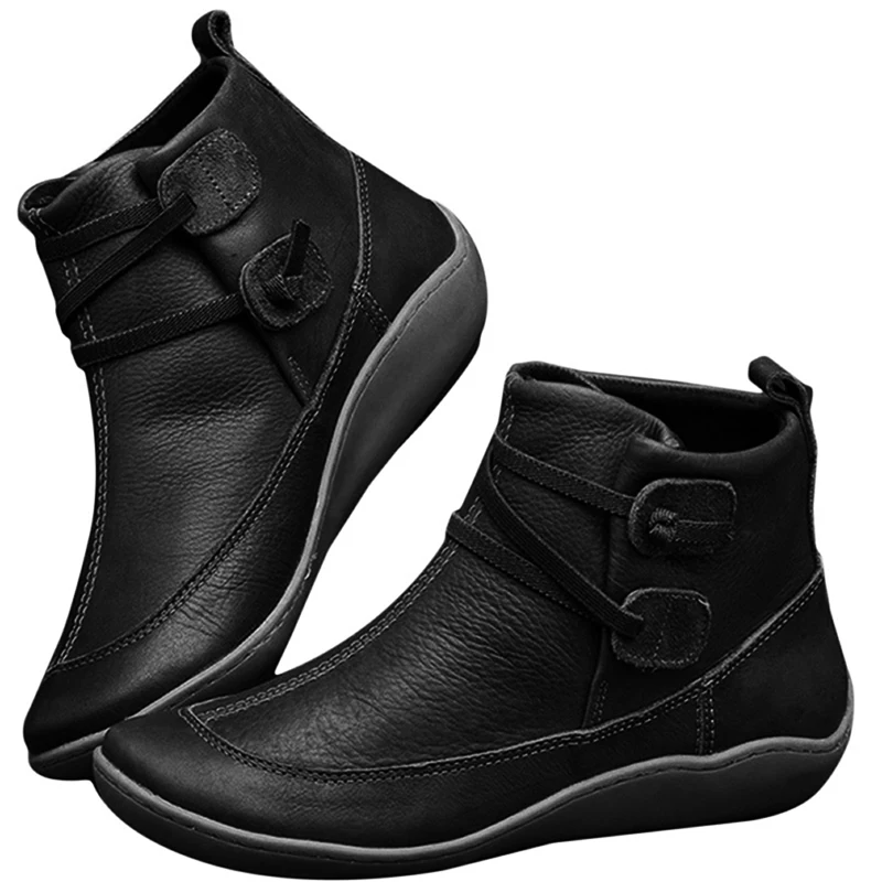 black-1 Женская обувь для кроссфита; сезон осень-зима; обувь для фитнеса с перекрестными ремешками; ботинки в стиле панк; женская спортивная обувь на плоской подошве; ботильоны из искусственной кожи - Цвет: black-1