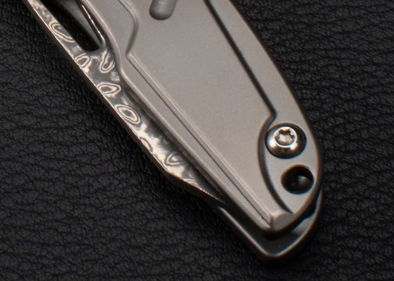 EDC Мини брелок складной нож D2 Дамасская сталь лезвие титановый сплав ручка Мультитул карманный кемпинг ножи для выживания