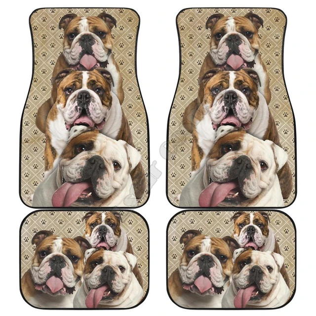 Bulldog Auto Fußmatten Lustige Für Bulldog Liebhaber 3D Gedruckt Muster  Matten Fit für Die Meisten Auto Anti Slip Günstige Bunte - AliExpress