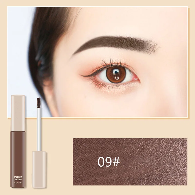 Waterproof Eyebrow Gel Pigments Liquid Eyebrow Tattoo Enhancer Dye Paint Perfect Eyebrows Makeup Long-lasting Natural MV99 - Цвет: 9