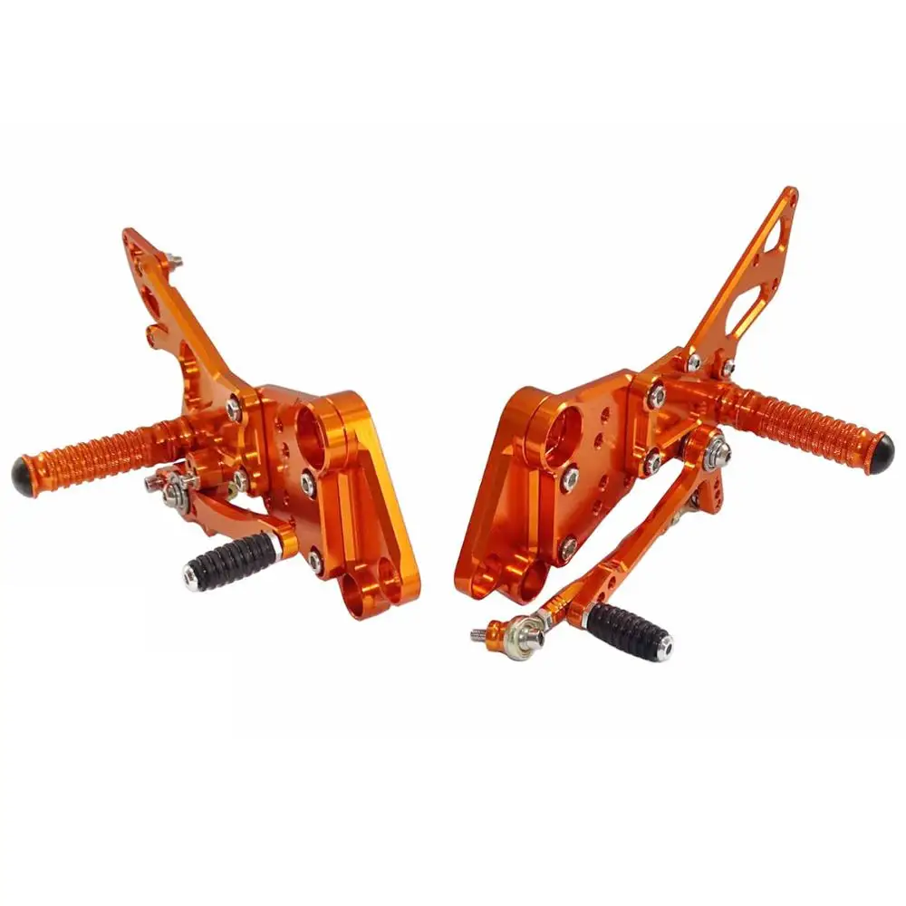 Motorcycle Adjustable Rearset Footrests For KTM RC 125 200 250 390