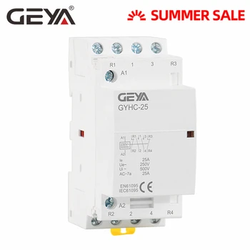 

Free Shipping GEYA 4P 25A 4NO or 2NO2NC Modular AC Contactor DIN Rail Type AC220V Automatic