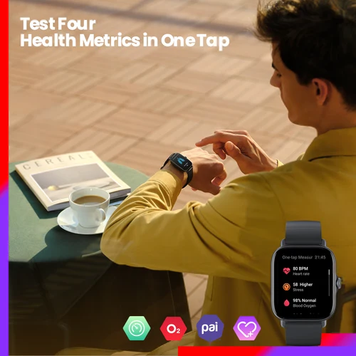 새로운 Amazfit GTS 3 GTS3 GTS-3 Zepp OS Smartwatch Alexa 1.75 "AMOLED 디스플레이 12 일 배터리 수명 스마트 워치 안드로이드 5