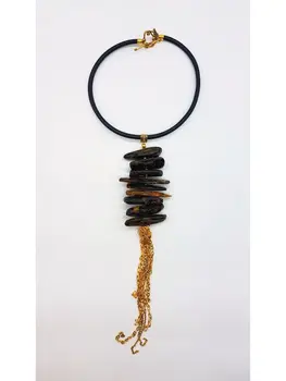 

Natural amber pendant on chain