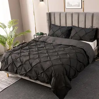 

3pcs King Size Home Textile Brief Nordic Bedding Set Men Women Bed Linen Cover Pillowcase Sheet Duvet Cover with Pillowcase