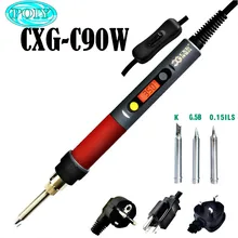 CXG C90W паяльник ЖК-дисплей с регулируемой температурой NC T Цифровая Электрическая паяльная станция с европейской вилкой с swtich