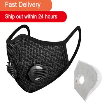 

1/2PCS Mask Sport Face Mask PM2.5 Cycling Mask Anti-Dust Activated Carbon Filter Effect ≥ 95% Mask