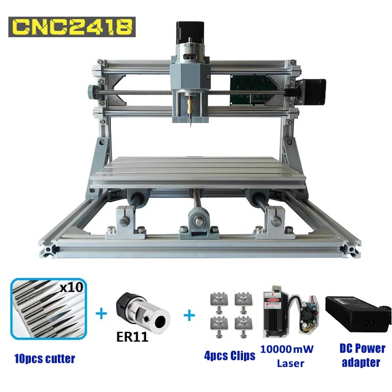 

Фрезерный станок, лазерный гравер ER11 GRBL ac110в 220 В CNC2418