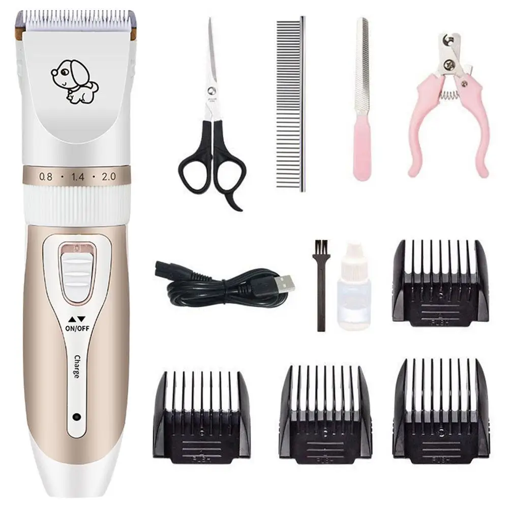 KERTER Dog Shaver Clippers Cat Grooming Clippers Pet Clippers Low Noise Rechargeable Dog Trimmer Cordless Pet Grooming Tool Professional Dog Hair Trimmer Electric Hair Clippers Set for Dogs & Cats 