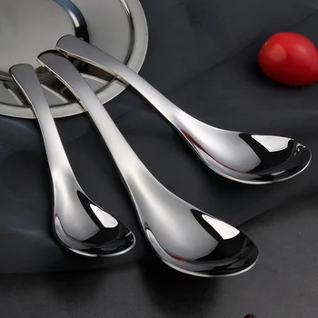

Stainless Steel Soup Spoon Deepen Thicken Large Capacity Small Spoon Creative