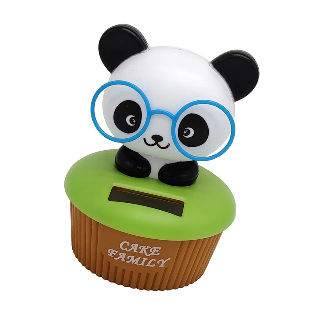 Cartoon Solar Powered Dancing Panda Animal Swing Figure Model Toy Dashboard Car Desk Decoration