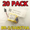 20 PACK Original NEW BR-2/3AGCT4A 6V 4400mAh PLC Battery With Black Belt Hook Plug 1