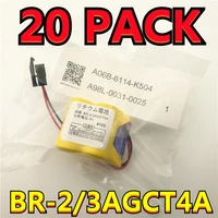 20 PACK Original NEW BR-2/3AGCT4A 6V 4400mAh PLC Battery With Black Belt Hook Plug 1