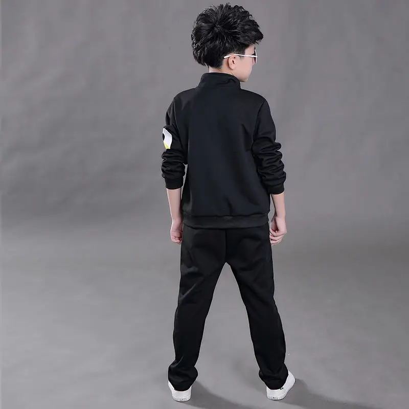 Boys set in the big three three-piece children's sports round neck T-shirt boys spring and autumn long-sleeved tide clothes