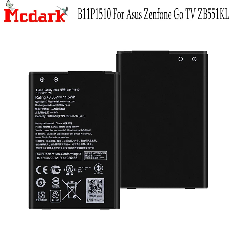 Для Asus Zenfone Go TV ZB551KL X013DB батарея B11P1510 аккумулятор Accu 3010mAh Замена Высокое качество