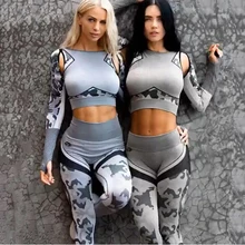 

Women's Tracksuit Yoga Set Female Clothing Fitness Sportswear Gym Clothes Track Suit High Waist Leggings Workout Sport Suit