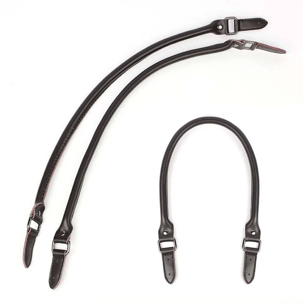 1 Pair 60cm Genuine Leather Bag Shoulder Strap DIY Handbag Strap Replacement Handbag Purse Handle Bag Making Accessories