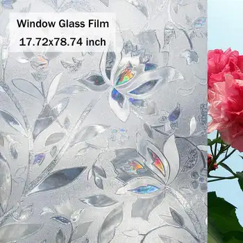 

Tulip Static Glass Sticker No Glue Window Film Removable Self-adhesive 3D Decorative Vinyls Stained Glass Film Window Sticker
