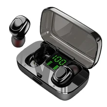 Wireless Touch Control Headphones LED Power Display Waterproof HIFI 6D Surround Sounds Auto Pairing Sports Earphones Earpiece
