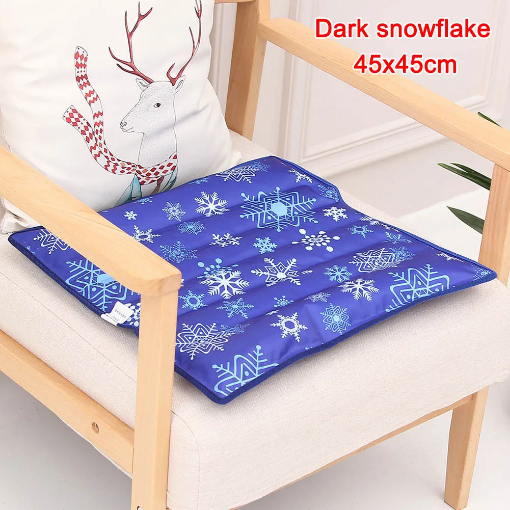 Summer Cooling Cushion Water Ice Pad Pet Cooler Water Injection Car Seat Cushion MDJ998 - Цвет: 45cmx45cm Dark snowf