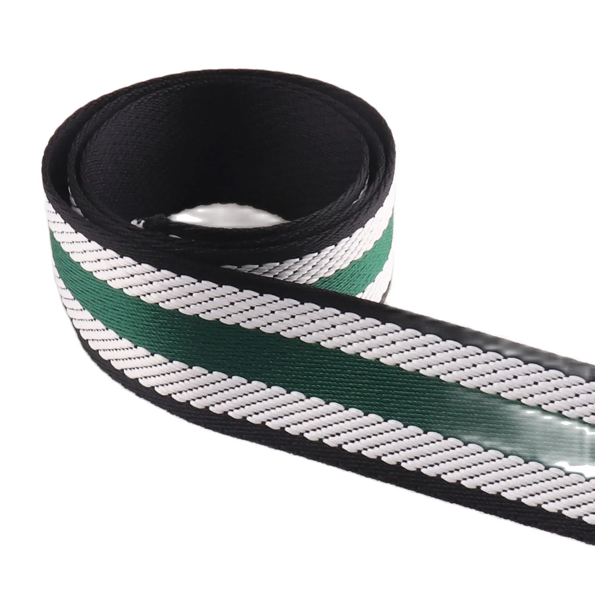 3 yards 38mm Canvas Ribbon Belt Bag Webbing Nylon Webbing Pet Knapsack Strapping Sewing Bag Belt Accessories black/white