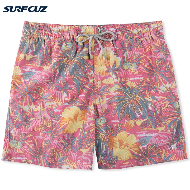 

SURFCUZ Men's Beach Board Shorts Quick Dry Swimwear Stretch Swimming Trunks Surfing Beach Shorts Running Gym Summer Sports Suits