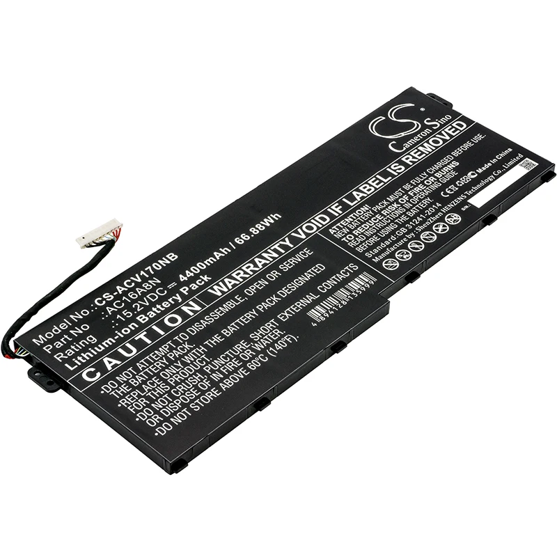 Аккумулятор Cameron Sino 4400 мАч для ноутбука acer Aspire V17 Nitro, Aspire V17 Nitro BE, VN7-791G-792A