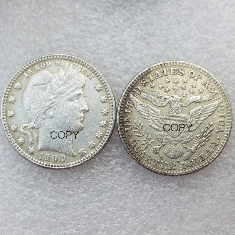 USA Barber Quarter Dollars 1900 Different Mint Silver Plated Copy Coin | Дом и сад