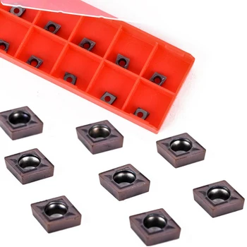 

10PCS CCMT060204 Carbide Inserts CCMT0602 Set For Lathe Turning Tool Holder Set