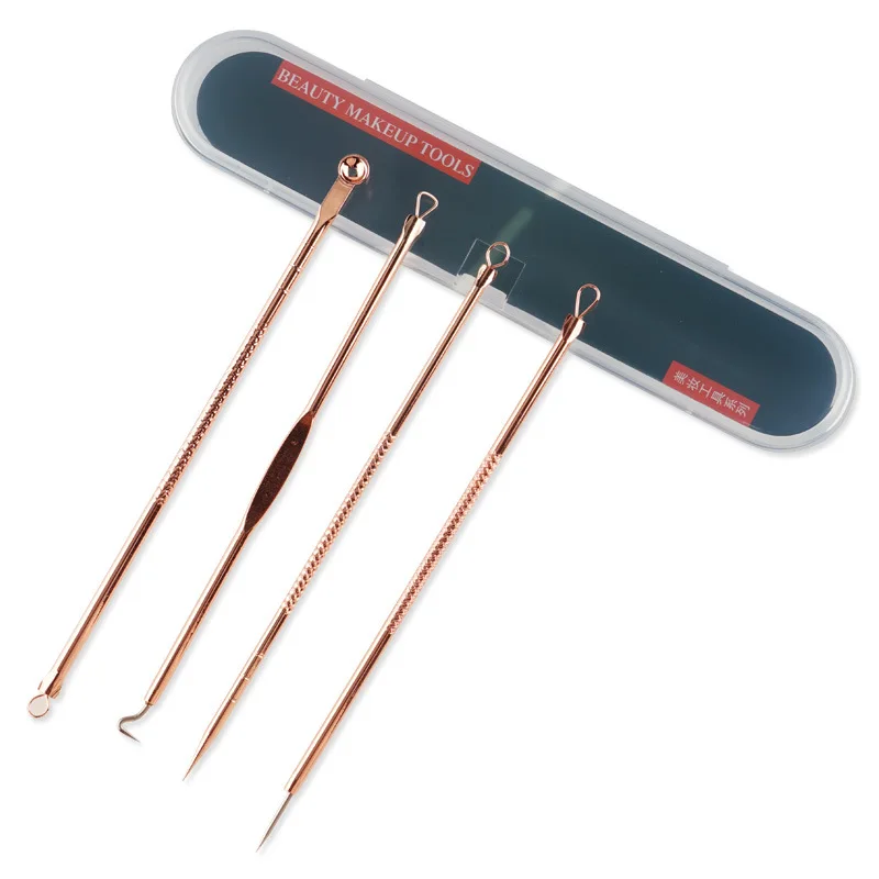 rose gold Nordmyra 4 шт./компл. иглы для удаления угрей инструмент для удаления дефектов кожи очищающее средство красота уход за лицом инструменты - Цвет: rose gold