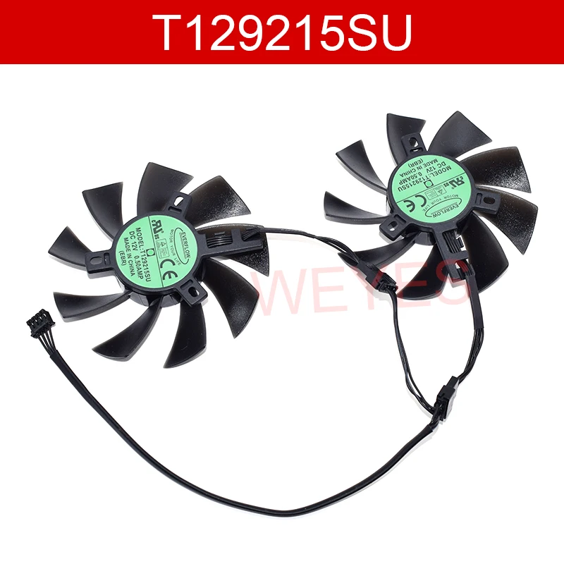 Новинка двойной вентилятор для видеокарты GTX 1050 1060 1070 RX580 12 В а 4 провода
