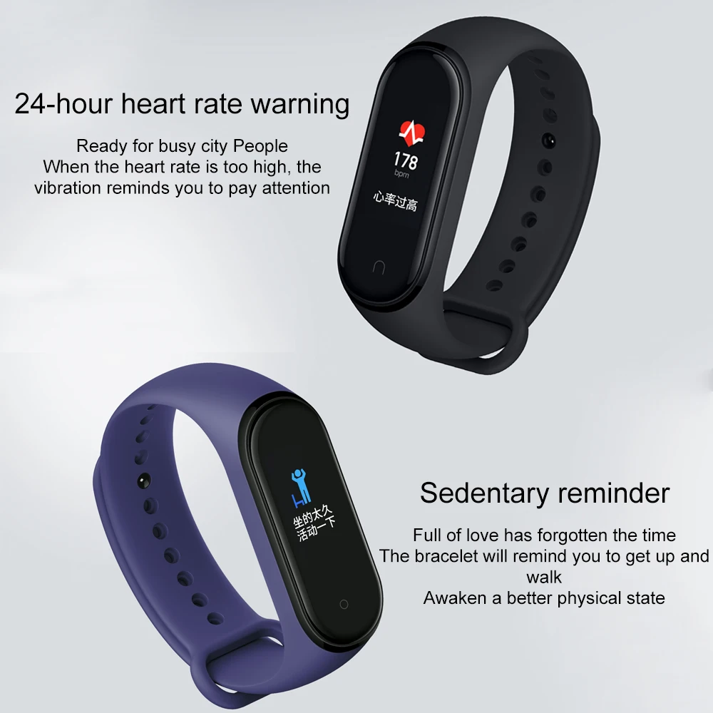 In Stock Original Xiaomi Mi Band 4 Smart Miband 3 Color Screen Bracelet Heart Rate Fitness Tracker Bluetooth5.0 Waterproof Band4