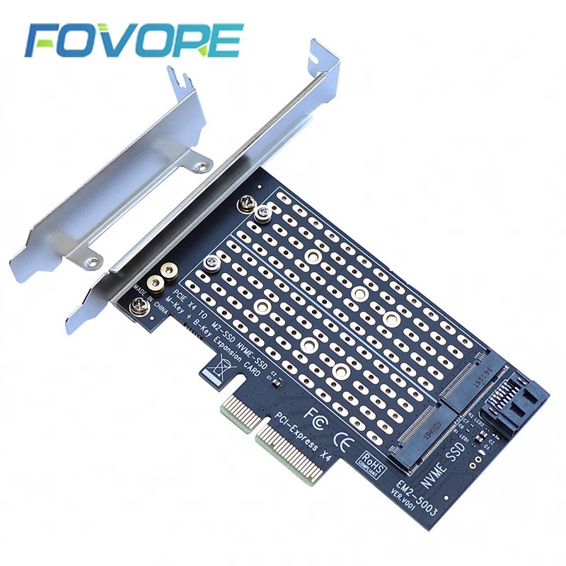 Buen valor Adaptador de tarjetas PCIE a M2/M.2, adaptador SATA M.2 SSD PCIE NVME/M2 PCI E, SSD M2 a SATA PCI-E, tarjeta M Key + B Ma5kwMonb