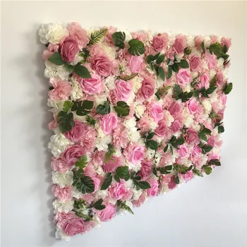 

Artificial Silk Rose Flower Panels Wall Decoration 60cmx40cm Wedding Backdrops Event Party Baby Showers Arrangment